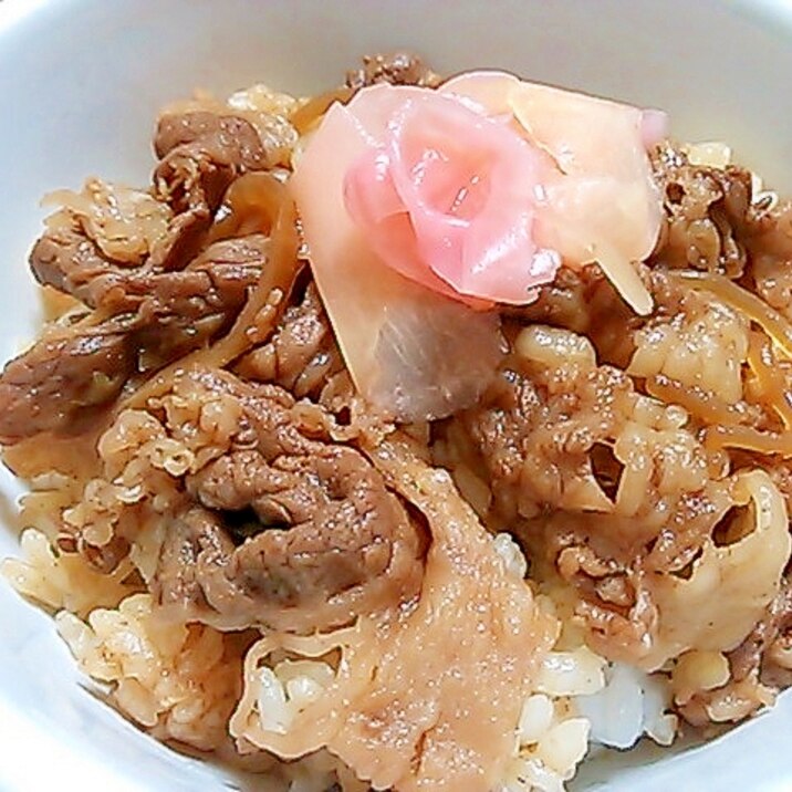 糸こんと牛肉で簡単牛丼(＾＾）